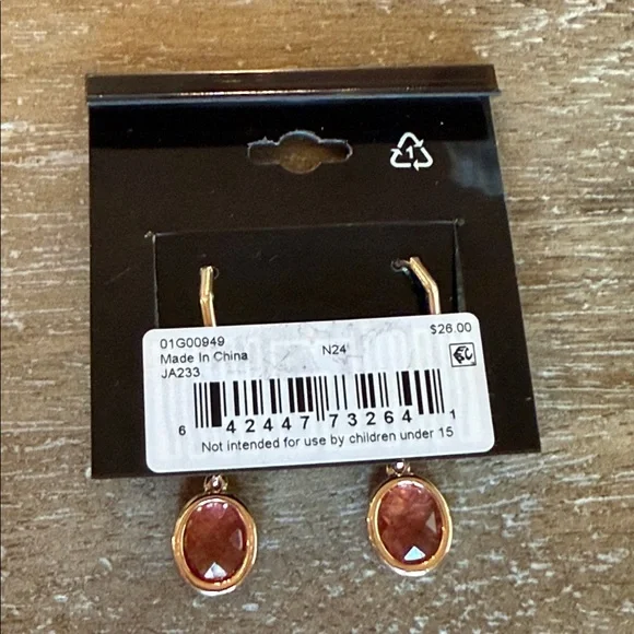 Anne Klein Color Stone Double Drop Earrings - Picture 4 of 4